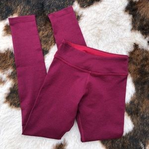 Beyond Yoga Pink Purple Knit Skinny Leggings XS